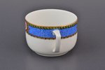 cup with saucer, porcelain, M.S. Kuznetsov manufactory, Riga (Latvia), 1920-1933, h (cup) 5.5 cm, Ø...