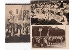photography, 3 pcs., Song Festival, Latvia, 20-30ties of 20th cent., 13.6х8.6 cm...
