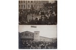 photography, 2 pcs., Song Festival, Latvia, Russia, beginning of 20th cent., 13.8х8.8 cm...