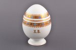 tea pair, "Egg" (Х.В.), porcelain, M.S. Kuznetsov manufactory, Riga (Latvia), 1920-1933, h (cup with...
