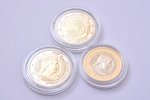 Proof set of Latvian Euro coins, 2015, 9 coins, Latvia, Proof, in wooden case...