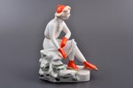 figurine, Skater Girl, porcelain, USSR, Latvia, Riga porcelain factory, molder - Oksana Zhnikrup, th...