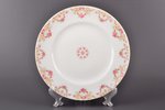 plate, porcelain, Kornilov Brothers manufactory, Russia, 1914-1917, Ø 24.3 cm...