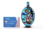 perfume bottle, silver, 925 standard, 91.2 g, enamel, h (with stopper) 13.2 cm, the 19th cent., Indi...