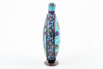 perfume bottle, silver, 925 standard, 91.2 g, enamel, h (with stopper) 13.2 cm, the 19th cent., Indi...