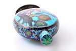 perfume bottle, silver, 925 standard, 91.2 g, enamel, h (with stopper) 13.2 cm, the 19th cent., Indi...