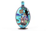 perfume bottle, silver, 925 standard, 91.2 g, enamel, h (with stopper) 13.2 cm, the 19th cent., Indi...