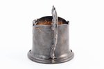 tea glass-holder, silver, Art Nouveau, 84 standard, 181.6 g, h (with handle) 11 cm, Ø (inside) 6.9 c...