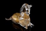 statuette, Horse, signed by Rubelli V.A. (Vetreria Artistica Rubelli), Murano, gold leaf, Italy, the...