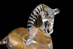 statuette, Horse, signed by Rubelli V.A. (Vetreria Artistica Rubelli), Murano, gold leaf, Italy, the...