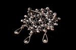 a brooch, silver, 875 standard, 6.89 g., the item's dimensions 5.3 x 3.8 cm, rock crystal, 1973, Kha...