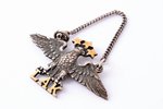 miniature badge, LAK (The Aeroclub of Latvia), Nr. 328, silver, Latvia, 20-30ies of 20th cent., 17.8...