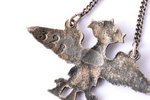 miniature badge, LAK (The Aeroclub of Latvia), Nr. 328, silver, Latvia, 20-30ies of 20th cent., 17.8...