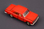 car model, GAZ 24 Volga Nr. A14, all interior made of nylon, missing spare wheel, metal, USSR, ~1980...