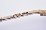 teaspoon, silver, 84 standard, 13.63 g, cloisonne enamel, 11.2 cm, 1899-1908, Moscow, Russia...