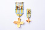 Badge of Honor, miniature badge and breastplate; award of the Commander of the Headquarters Battalio...