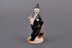 figurine, clown Karandash with Klyaksa dog, porcelain, USSR, artel "Progress", molder - A. G. Traugo...