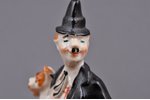 figurine, clown Karandash with Klyaksa dog, porcelain, USSR, artel "Progress", molder - A. G. Traugo...