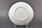 bread serving plate, Floral motif, porcelain, M.S. Kuznetsov manufactory, Riga (Latvia), 1934-1936,...