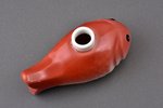 figurine, candle holder, Fish, porcelain, Riga (Latvia), M.S. Kuznetsov manufactory, 1934-1936, h 4....