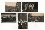 set of photographs, 9 pcs., hunting, Latvia, 20-30ties of 20th cent., 8 x 13 cm...