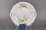 bread serving plate, Floral motif, porcelain, J.K. Jessen manufactory, Riga (Latvia), 1933-1935, Ø 2...