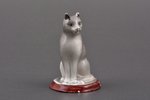 figurine, Cat, porcelain, Riga (Latvia), M.S. Kuznetsov manufactory, 1934-1940, h 5.9 cm, without ma...