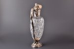 jug, silver, 84 standard, cut-glass (crystal), h 33.3 cm, "Grachev Brothers", 1908-1917, St. Petersb...