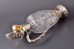 jug, silver, 84 standard, cut-glass (crystal), h 33.3 cm, "Grachev Brothers", 1908-1917, St. Petersb...