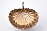 fruit dish, silver, "Shell", 84 standard, 810.9 g, 29.5 x 29.5 cm, height with handle 15 cm, Iganty...