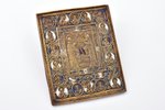 icon, Saint Zosima and Savvatiy of Solovki, copper alloy, 2-color enamel, Russia, the border of the...