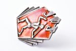 badge, JPS, Latvia, 20-30ies of 20th cent., 20.7 x 18.7 mm...