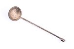 spoon, silver, made of 2 lats coin (1925), 13.8 g, 10.6 cm, the 20-30ties of 20th cent., Latvia...