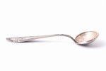 spoon, silver, made of 5 lats coin (1929), 875 standard, 37.55 g, 12.6 cm, the 20-30ties of 20th cen...