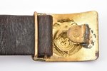 a belt, militia, leather, width 4.2 cm, USSR, the 2nd half of the 20th cent....