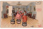 postcard, humor, Russia, beginning of 20th cent., 14.4х9 cm...