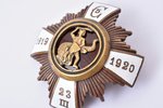 badge, 5th Cesis Infantry Regiment, bronze, Latvia, 20-30ies of 20th cent., 45.5 x 46 mm...
