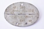 soldier's jetton, Baltic land defence battalion (Baltische landeswehr), Latvia, 20ies of 20th cent.,...