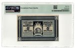 5 rubles, banknote, series "H", 1919, Latvia, aUNC...