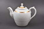 coffeepot, porcelain, M.S. Kuznetsov manufactory, Riga (Latvia), Russia, 1890-1910, h (with lid) 21...