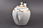 coffeepot, porcelain, M.S. Kuznetsov manufactory, Riga (Latvia), Russia, 1890-1910, h (with lid) 21...