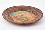 decorative plate, painting based on the work by artist Elizaveta Boehm (Елизавета Бём), artel, wood,...