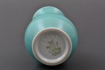 small vase, porcelain, M.S. Kuznetsov manufactory, Riga (Latvia), 1937-1940, h 14 cm, second grade,...