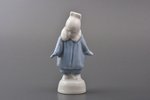 figurine, A girl wearing coat (Winter), porcelain, Riga (Latvia), USSR, Riga porcelain factory, mold...