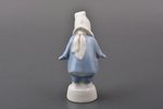 figurine, A girl wearing coat (Winter), porcelain, Riga (Latvia), USSR, Riga porcelain factory, mold...