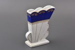 serviette holder, porcelain, M.S. Kuznetsov manufactory, Riga (Latvia), 1934-1936, h 13.4 cm, first...
