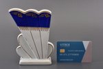 serviette holder, porcelain, M.S. Kuznetsov manufactory, Riga (Latvia), 1934-1936, h 13.4 cm, first...