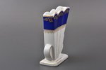 serviette holder, porcelain, M.S. Kuznetsov manufactory, Riga (Latvia), 1934-1936, h 13.4 cm, first...