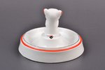 ashtray, "Cat", porcelain, J.K. Jessen manufactory, Riga (Latvia), 1933-1935, Ø 14.5 / h 9.5 cm, fir...