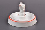 ashtray, "Cat", porcelain, J.K. Jessen manufactory, Riga (Latvia), 1933-1935, Ø 14.5 / h 9.5 cm, fir...